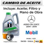 CAMBIO-DE-ACEITE-MERCEDES-A200-CDI-2.0CC-|-MOBIL-1-5W30-4-LTS---1-LT---FILTRO-HU711-6Z-MANN