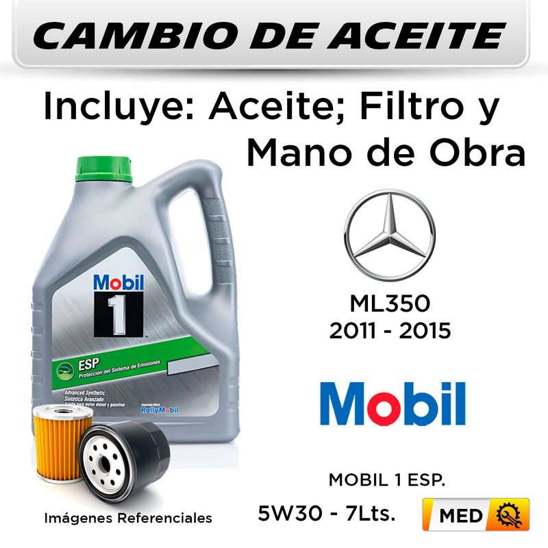 CAMBIO-DE-ACEITE-MOBIL-1-5W30-4-LT-ESPEC---FILTRO-HU711-6Z-MANN-|-MERCEDES-BENZ-ML350--2011-2015