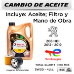 CAMBIO-DE-ACEITE-TOTAL-INEO-MC3-5W30-5L---FILTRO-W712-8-HANZO-|-PEUGEOT-208-1.4--2012-2019