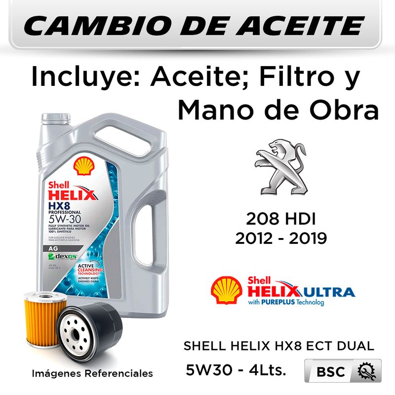 CAMBIO-DE-ACEITE-5W30-SHELL-5L---FILTRO-W712-8-HANZO-|-PEUGEOT-208-1.4--2012-2019