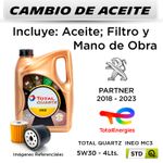 CAMBIO-DE-ACEITE-TOTAL-INEO-MC3-5W30-5L---FILTRO-HU7033z-|-PEUGEOT-PARTNER-III-1.6--2018