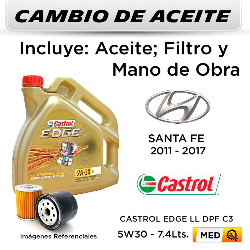 CAMBIO-DE-ACEITE-CASTROL-5L---FILTRO-W830-3-STP-|-HYUNDAI-SANTA-FE-2.2--2014-2018