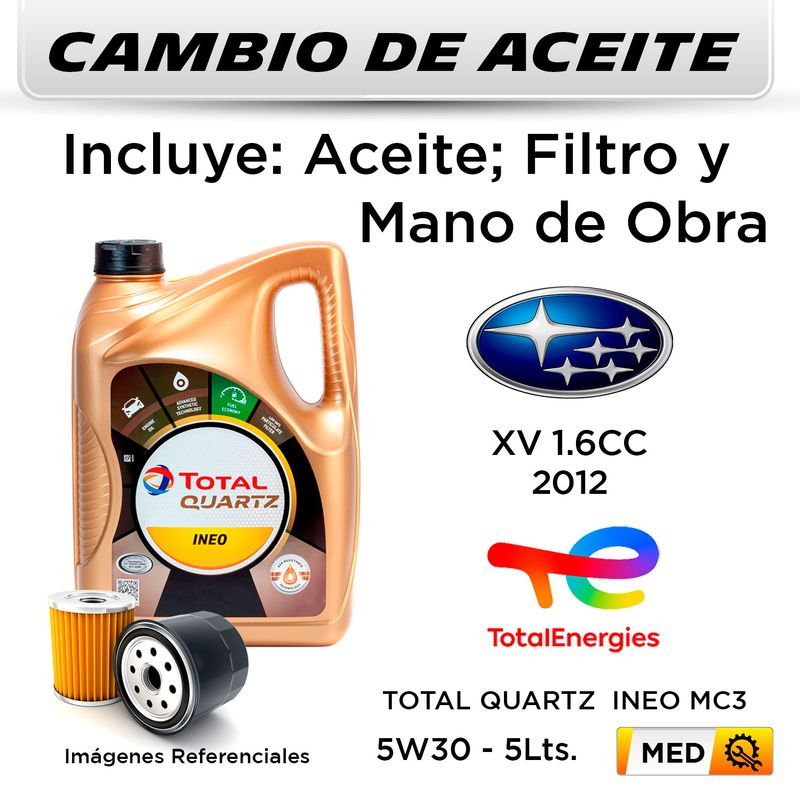 CAMBIO-DE-ACEITE-TOTAL-INEO-MC3-5W30-5L---FILTRO-W610-6-HANZO-|-SUBARU-XV-1.6--2012