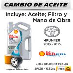 CAMBIO-DE-ACEITE-5W30-SHELL-HX8-PRO-AG-4L---FILTRO-HU7009z-MANN-FILTER-|-TOYOTA-4RUNNER-4.0--2013-2016