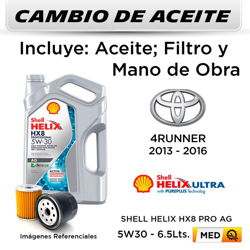 CAMBIO-DE-ACEITE-5W30-SHELL-HX8-PRO-AG-4L---FILTRO-HU7009z-MANN-FILTER-|-TOYOTA-4RUNNER-4.0--2013-2016