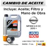 CAMBIO-DE-ACEITE--NISSAN--NP300-2.3-CC--2015---|-LIQUI-MOLY-TOP-TEC-4200-5W30---FILTRO-HU6011Z-STP