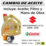 CAMBIO-DE-ACEITE--SUZUKI--GRAN-NOMADE-GLX-2.4-CC--2008---2015-|-CASTROL-EDGE-LL-DPF-ACEA-C3-5W30---FILTRO-W610-80-HANZO