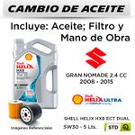 CAMBIO-DE-ACEITE--SUZUKI--GRAN-NOMADE-GLX-2.4-CC--2008---2015-|-SHELL-HELIX-HX8-ECT-DUAL-5W30---FILTRO-W610-80-HANZO