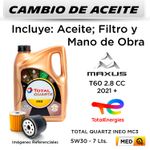 CAMBIO-DE-ACEITE--MAXUS--T60-2.8-CC--2021---|-TOTAL-QUARTZ-INEO-MC3-5W30---FILTRO-W830-3-STP