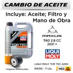 CAMBIO-DE-ACEITE--MAXUS--T60-2.8-CC--2021---|-LIQUI-MOLY-TOP-TEC-4200-5W30---FILTRO-W830-3-STP