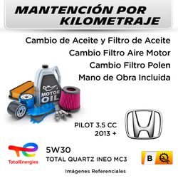 MANTENCIÓN POR KILOMETRAJE HONDA PILOT 3.5 CC 2013 + | SERVICIO TODO INCLUIDO - B KB0001