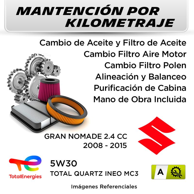 MANTENCION-POR-KILOMETRAJE-SUZUKI-GRAN-NOMADE-2.4-CC-2008---2015-|-SERVICIO-TODO-INCLUIDO---A-KA01