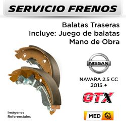 FRENOS - BALATAS NISSAN NAVARA 2.5 CC 2015 + | TRASERAS  - PAST. GTX