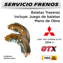 FRENOS - BALATAS MITSUBISHI L200 4X4 KATANA 2.4 CC 2014 + | TRASERAS  - PAST. GTX