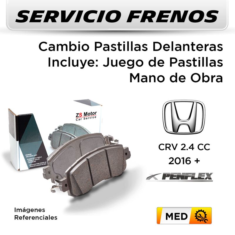 FRENOS---CAMBIO-PASTILLAS-HONDA-CRV-2.4-CC-2016---|-DELANTERAS----PAST.-PENFLEX-