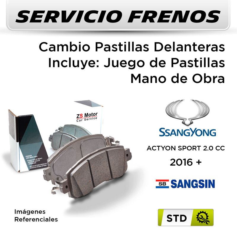 FRENOS---CAMBIO-PASTILLAS-SSANGYONG-ACTYON-SPORT-2.0-CC-2016---|-DELANTERAS----PAST.-SANGSIN-