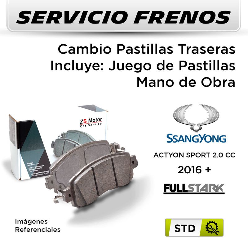 FRENOS---CAMBIO-PASTILLAS-SSANGYONG-ACTYON-SPORT-2.0-CC-2016---|-TRASERAS----PAST.-FULLSTARK-