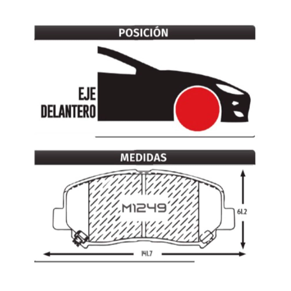 PASTILLA DE FRENO MAZDA CX-5 2012-ON DELANTERA | MATSUMOTO M1249