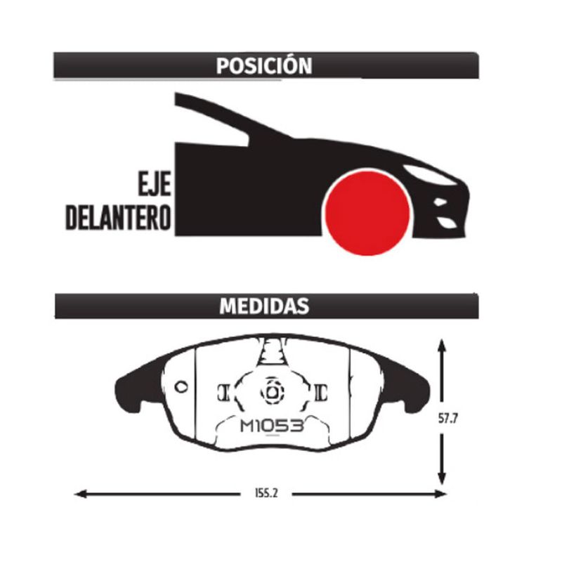 PASTILLA-DE-FRENO-CITROEN-BERLINGO-2011-2018---PEUGEOT-PARTHER-2008-ON---5008-2009-ON-DELANTERA-|-MATSUMOTO-M1053-