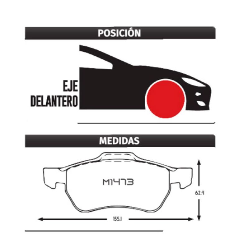 PASTILLA-DE-FRENO-MG-ZS-2018-ON---5-2015-2016---NEW-5-2017-ON-DELANTERA-|-MATSUMOTO-M1473