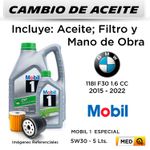 CAMBIO-DE-ACEITE-5W30-DIESEL-LIQUI-MOLY---FILTRO-HU6014-1z-MAN-FILTER-|-BMW-118i-1.6--2015-2022