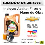 CAMBIO-DE-ACEITE-CHEVROLET-SPIN--1.8-2017---2024-|-TOTAL-QUARTZ--INEO-MC3-5W30-4-LTS---MANN-FILTER-W712-22