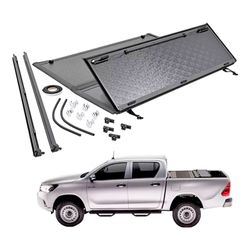 TAPA PLEGABLE RIGIDA  HILUX REVO 2016 - ON  / GREAT WALL  POER 2021 - ON | CUBRE PICK UP - HTTC-HIL15-22  | SKU- OFACC4X400652