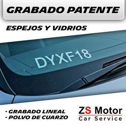 GRABADO DE PATENTES EN ESPEJOS Y VIDRIOS | ZS MOTOR