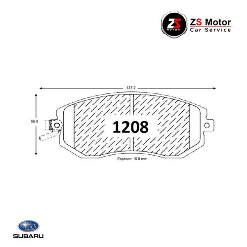 PASTILLA DE FRENO  DELANTERA  GTX CLASSIC  SUBARU FORESTER - IMPREZA 2011  | PF-D-1539-GTX | P1208